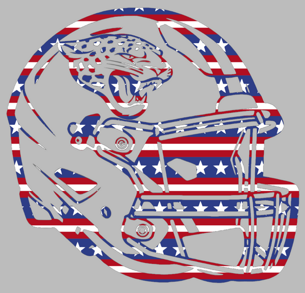 Jacksonville Jaguars Football Helmet Stars & Stripes USA American Flag Vinyl Decal PICK SIZE