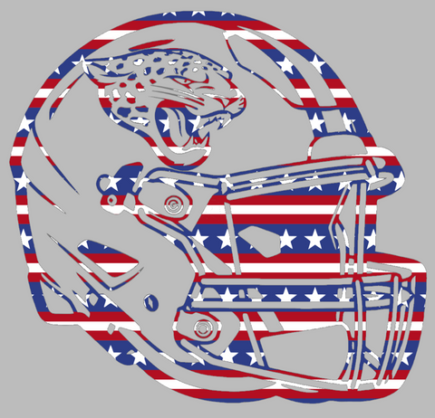 Jacksonville Jaguars Football Helmet Stars & Stripes USA American Flag Vinyl Decal PICK SIZE