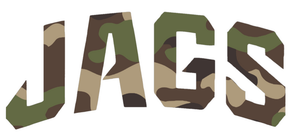 Jacksonville Jaguars Woodland Camo Camouflage JAGS Logo Premium DieCut Vinyl Decal PICK SIZE
