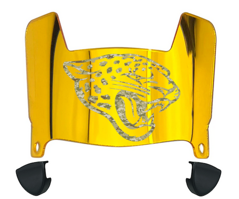 Jacksonville Jaguars Limited Edition Mini Football Helmet Visor Shield w/ Clips - PICK VISOR & LOGO COLOR