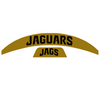 Jacksonville Jaguars MIDI Mid Size SpeedFlex Football Helmet Front & Back Bumper Decal Set - Pick Color