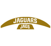 Jacksonville Jaguars MIDI Mid Size SpeedFlex Football Helmet Front & Back Bumper Decal Set - Pick Color