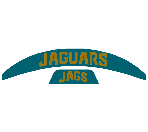 Jacksonville Jaguars MIDI Mid Size SpeedFlex Football Helmet Front & Back Bumper Decal Set - Pick Color