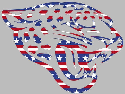 Jacksonville Jaguars Stars & Stripes Team Logo USA American Flag Vinyl Decal PICK SIZE