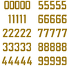 Jacksonville Jaguars Jersey Style Vinyl Number Decal Sheet Set of 50 #0-9 - Pick Color & Size