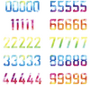 Jacksonville Jaguars Jersey Style Vinyl Number Decal Sheet Set of 50 #0-9 - Pick Color & Size