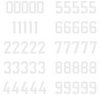 Jacksonville Jaguars Jersey Style Vinyl Number Decal Sheet Set of 50 #0-9 - Pick Color & Size