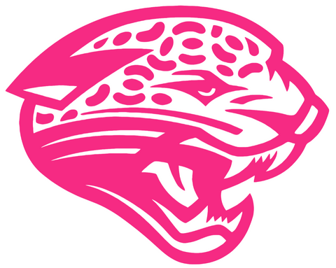 Jacksonville Jaguars Hot Pink Retro Throwback Logo Premium DieCut Vinyl Decal PICK SIZE
