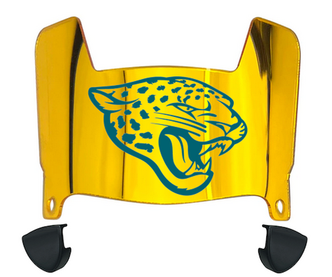 Jacksonville Jaguars Mini Football Helmet Visor Shield w/ Clips - PICK VISOR & LOGO COLOR