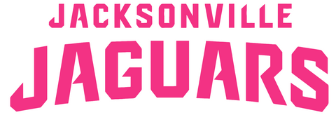 Jacksonville Jaguars Hot Pink Team Name Logo Premium DieCut Vinyl Decal PICK SIZE
