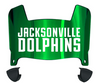 Jacksonville Dolphins Mini Football Helmet Visor Shield w/ Clips - PICK VISOR & LOGO COLOR