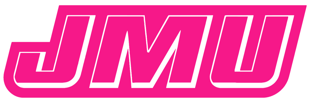 James Madison Dukes Hot Pink Team Logo Premium DieCut Vinyl Decal PICK SIZE