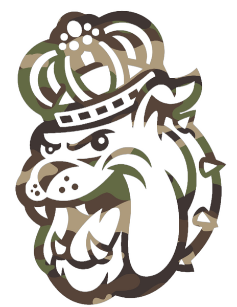 James Madison Dukes Woodland Camo Camouflage Mascot Head Logo Premium DieCut Vinyl Decal PICK SIZE