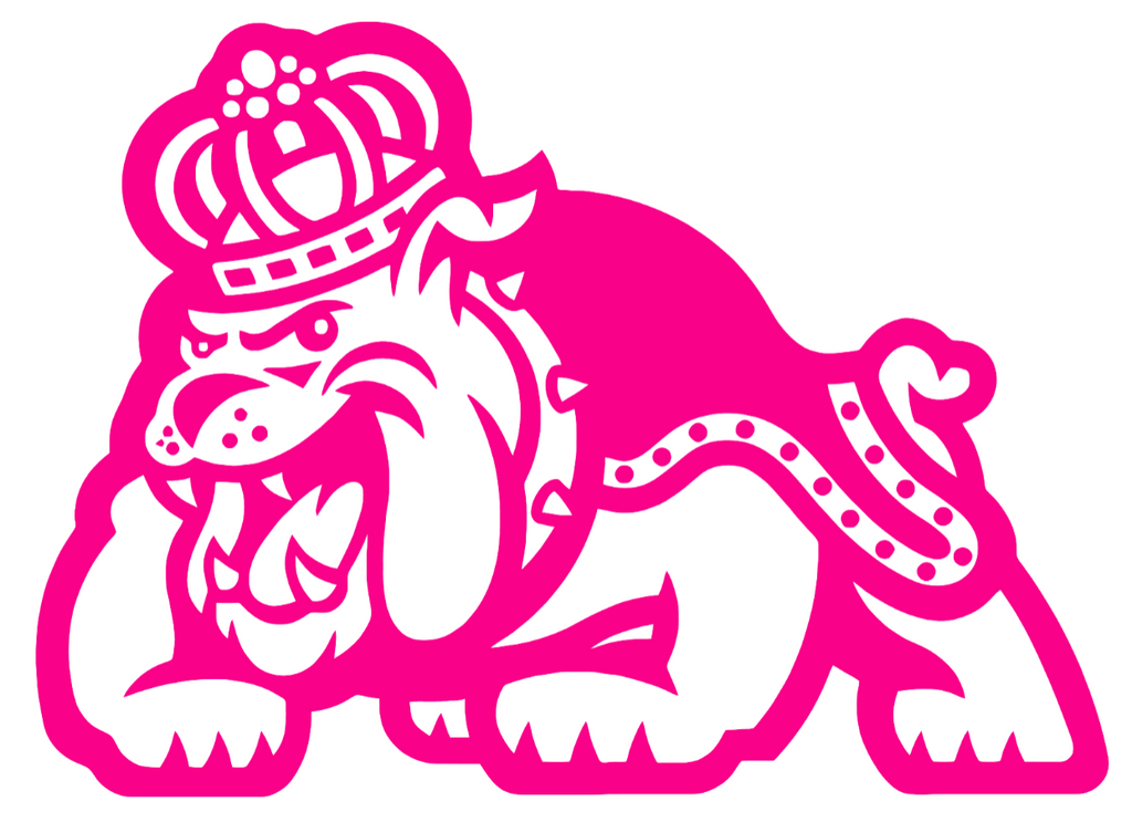James Madison Dukes Hot Pink Mascot Logo Premium DieCut Vinyl Decal PICK SIZE