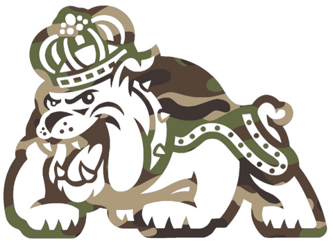 James Madison Dukes Woodland Camo Camouflage Mascot Logo Premium DieCut Vinyl Decal PICK SIZE
