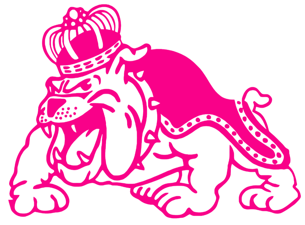 James Madison Dukes Hot Pink Retro Throwback Logo Premium DieCut Vinyl Decal PICK SIZE