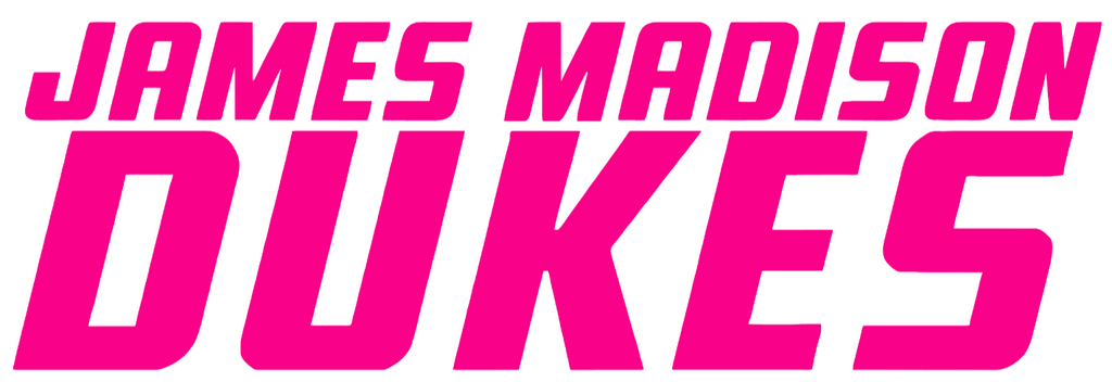 James Madison Dukes Hot Pink Team Name Logo Premium DieCut Vinyl Decal PICK SIZE