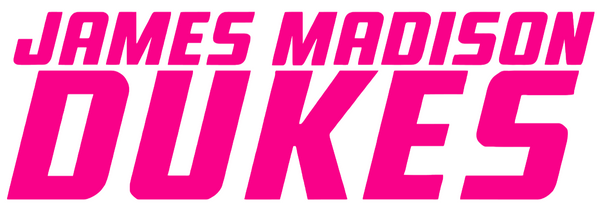 James Madison Dukes Hot Pink Team Name Logo Premium DieCut Vinyl Decal PICK SIZE