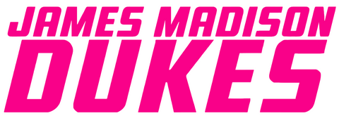 James Madison Dukes Hot Pink Team Name Logo Premium DieCut Vinyl Decal PICK SIZE