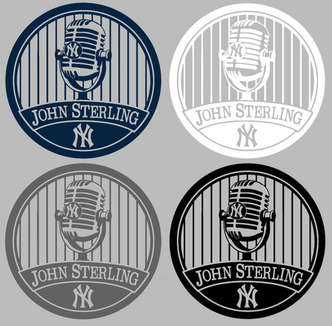 New York Yankees John Sterling Memorial Patch Logo Premium DieCut Vinyl Decal PICK COLOR & SIZE
