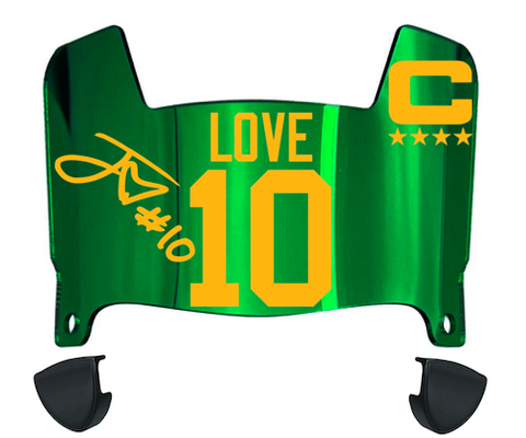 Jordan Love Green Bay Packers Mini Football Helmet Visor w/ Clips - PICK COLOR