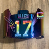 Josh Allen Buffalo Bills Custom Full Size Football Helmet Visor Shield w/ Clips - PICK VISOR & LOGO COLOR