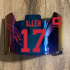 Josh Allen Buffalo Bills Custom Full Size Football Helmet Visor Shield w/ Clips - PICK VISOR & LOGO COLOR