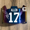 Josh Allen Buffalo Bills Custom Full Size Football Helmet Visor Shield w/ Clips - PICK VISOR & LOGO COLOR