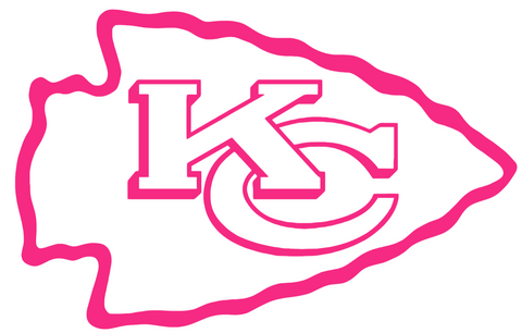 Kansas City Chiefs Hot Pink Alternate Logo Premium DieCut Vinyl Decal PICK SIZE