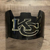 Kansas City Chiefs Full Size Football Helmet Visor Shield Black Dark Tint w/ Clips - PICK LOGO COLOR