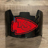 Kansas City Chiefs Full Size Football Helmet Visor Shield Black Dark Tint w/ Clips - PICK LOGO COLOR