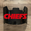 Kansas City Chiefs Full Size Football Helmet Visor Shield Black Dark Tint w/ Clips - PICK LOGO COLOR
