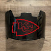 Kansas City Chiefs Full Size Football Helmet Visor Shield Black Dark Tint w/ Clips - PICK LOGO COLOR