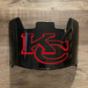 Kansas City Chiefs Full Size Football Helmet Visor Shield Black Dark Tint w/ Clips - PICK LOGO COLOR