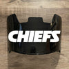 Kansas City Chiefs Full Size Football Helmet Visor Shield Black Dark Tint w/ Clips - PICK LOGO COLOR