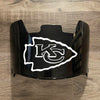 Kansas City Chiefs Full Size Football Helmet Visor Shield Black Dark Tint w/ Clips - PICK LOGO COLOR