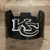Kansas City Chiefs Full Size Football Helmet Visor Shield Black Dark Tint w/ Clips - PICK LOGO COLOR