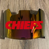 Kansas City Chiefs Full Size Football Helmet Visor Shield Red Iridium Mirror w/ Clips - PICK LOGO COLOR