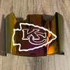 Kansas City Chiefs Full Size Football Helmet Visor Shield Red Iridium Mirror w/ Clips - PICK LOGO COLOR