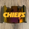 Kansas City Chiefs Full Size Football Helmet Visor Shield Red Iridium Mirror w/ Clips - PICK LOGO COLOR