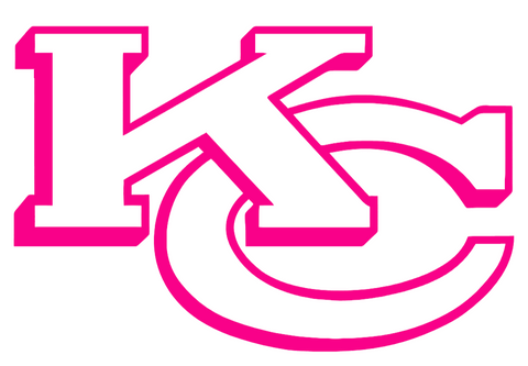 Kansas City Chiefs Hot Pink KC Logo Premium DieCut Vinyl Decal PICK SIZE