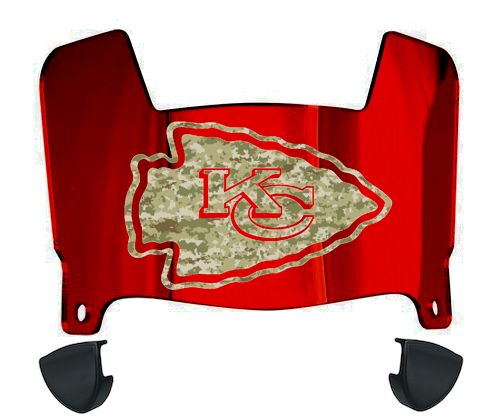 Kansas City Limited Edition Mini Football Helmet Visor Shield w/ Clips - PICK VISOR & LOGO COLOR