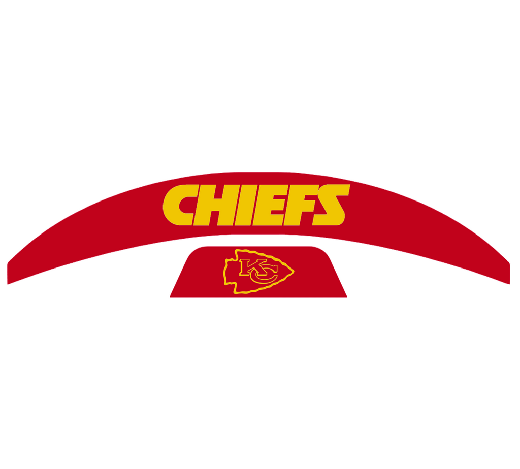 Kansas City Chiefs MIDI Mid Size SpeedFlex Football Helmet Front & Back Bumper Decal Set - Pick Color