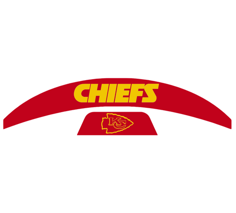 Kansas City Chiefs MIDI Mid Size SpeedFlex Football Helmet Front & Back Bumper Decal Set - Pick Color