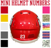 Kansas City Chiefs Jersey Style Vinyl Number Decal Sheet Set of 50 #0-9 - Pick Color & Size