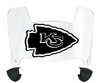 Kansas City Mini Football Helmet Visor Shield w/ Clips - PICK VISOR & LOGO COLOR