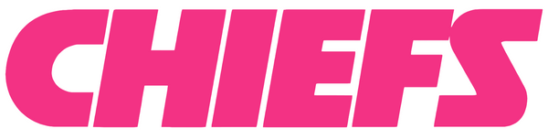 Kansas City Chiefs Hot Pink Team Name Logo Premium DieCut Vinyl Decal PICK SIZE