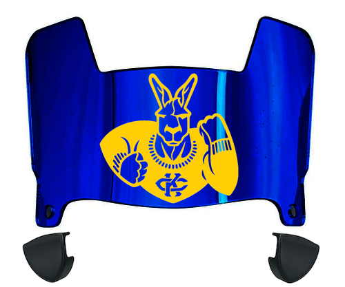 Kansas City Roos Mini Football Helmet Visor Shield w/ Clips - PICK VISOR & LOGO COLOR
