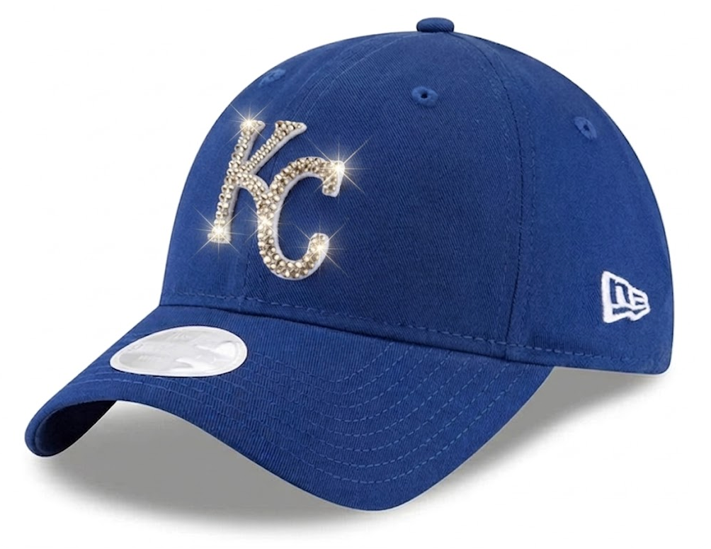 Kansas City Royals Swarovski Crystal Bling Womens New Era Adjustable Hat