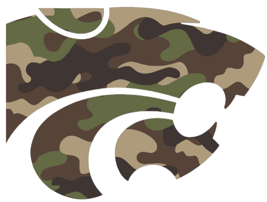 Kansas State Wildcats Woodland Camo Camouflage Team Logo Premium DieCut Vinyl Decal PICK SIZE